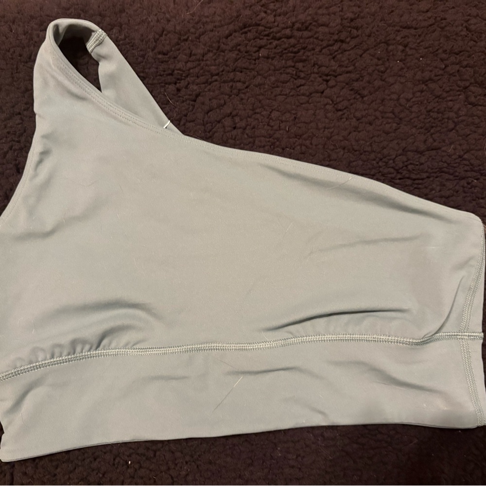 lululemon athletica One-Shoulder Bra in Olive Green